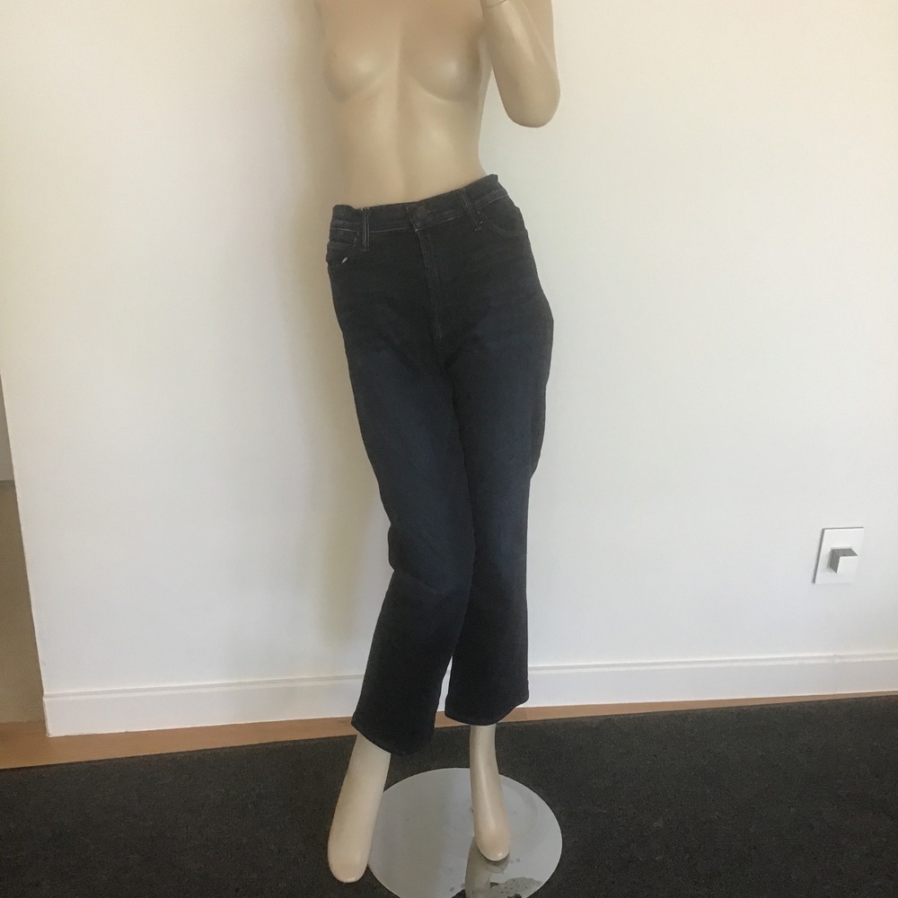 Mother The Mid Rise Dazzler Ankle Jeans Now Or Never Dark Wash Slim Straight 32